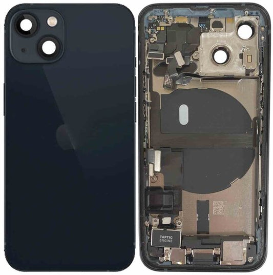 Pulled achterkant behuizing met small parts voor iPhone 13 mini Middernacht Zwart | B-Grade