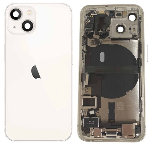 Pulled achterkant behuizing met small parts voor iPhone 13 mini Sterrenlicht Wit | B-Grade