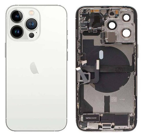 Origineel Pulled achterkant behuizing met small parts voor iPhone 13 Pro Zilver | B-Grade