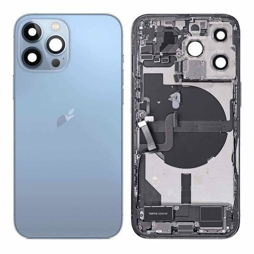 Pulled achterkant met smallparts voor iPhone 13 Pro Sierra blauw (B-grade)