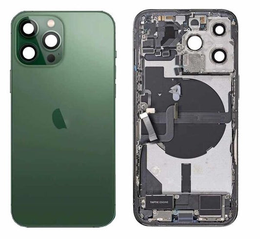 Originele Pulled achterkant behuizing met small parts voor iPhone 13 Pro Alpen Groen | B-Grade