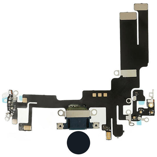 Dock connector oplaadpoort  voor iPhone 14 Middernacht Zwart