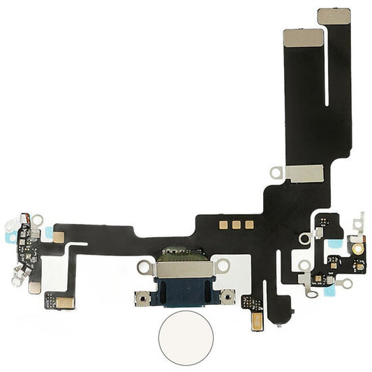 Dock connector oplaadpoort voor iPhone 14 Sterrenlicht Wit