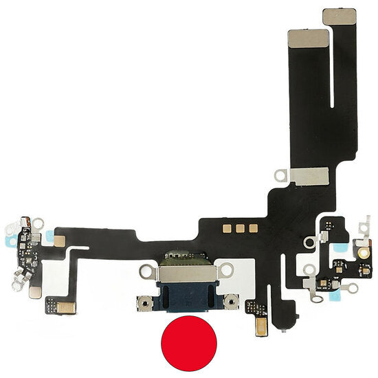 Dock connector oplaadpoort voor iPhone 14 rood