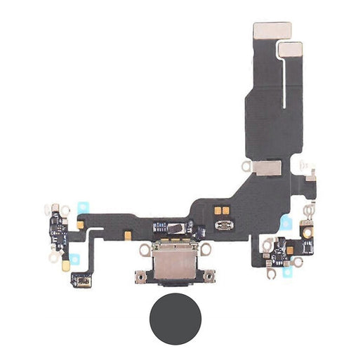 Dock connector oplaadpoort voor iPhone 15 zwart