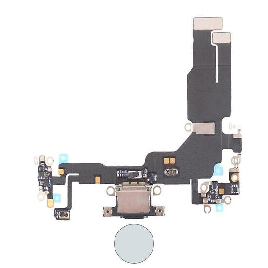 Dock connector oplaadpoort voor iPhone 15 blauw