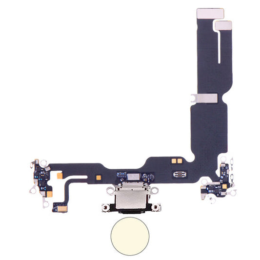 Dock connector oplaadpoort voor iPhone 15 Plus Geel