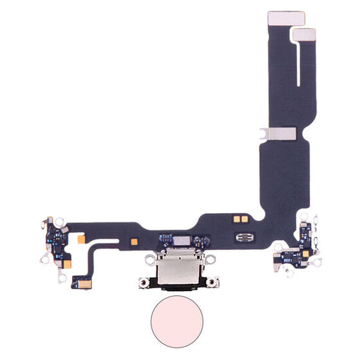 Dock connector oplaadpoort voor iPhone 15 Plus roze