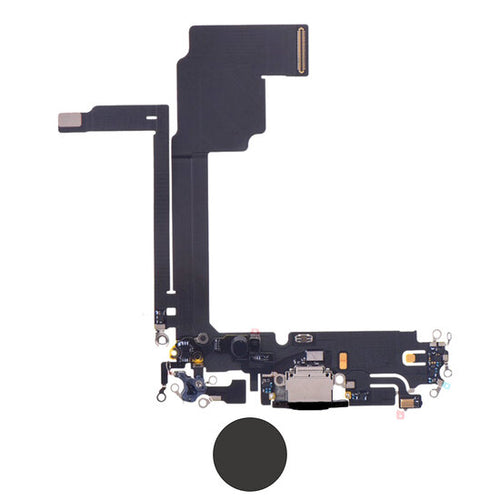 Dock connector oplaadpoort voor iPhone 15 Pro Max zwart titanium