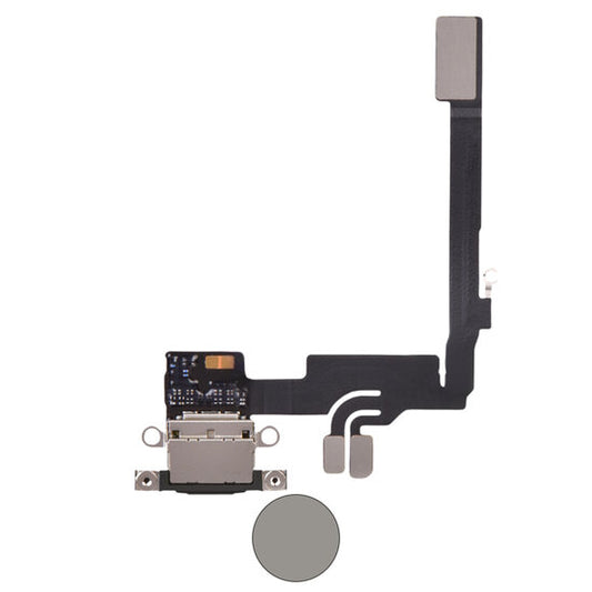 Dock connector oplaadpoort voor iPhone 16 Pro Naturel Titanium