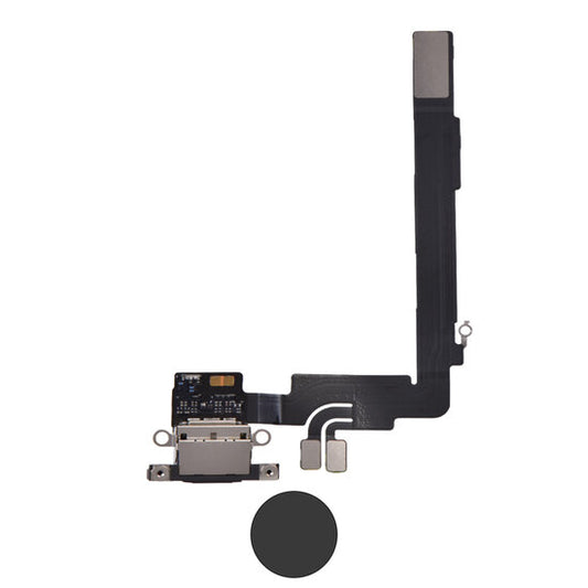 Dock connector oplaadpoort voor iPhone 16 Pro Max Zwart Titanium
