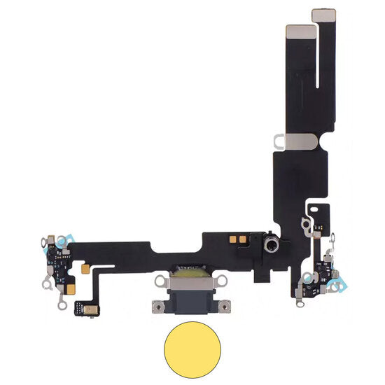 Dock connector oplaadpoort voor iPhone 14 Plus geel