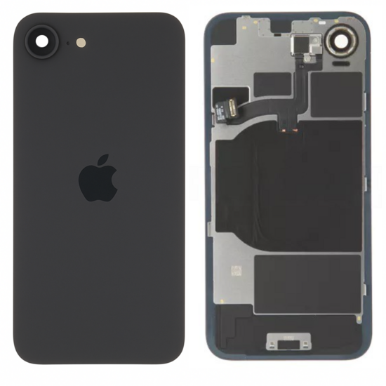 Originele pulled achterkant met wireless charging voor iPhone 16e zwart