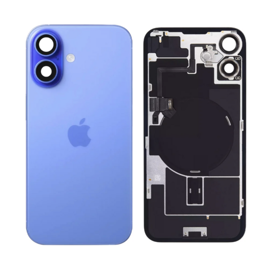 Originele pulled achterkant met wireless charging voor iPhone 16 Plus blauw