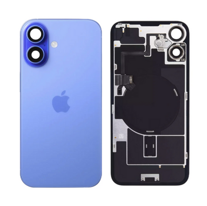 Originele pulled achterkant met wireless charging voor iPhone 16 Plus blauw
