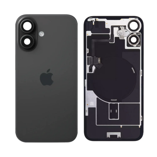 Originele pulled achterkant met wireless charging voor iPhone 16 Plus zwart