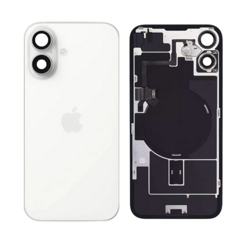 Originele pulled achterkant met wireless charging voor iPhone 16 Plus wit