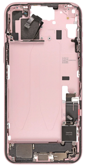 Pulled midframe met smallparts voor iPhone 15 roze