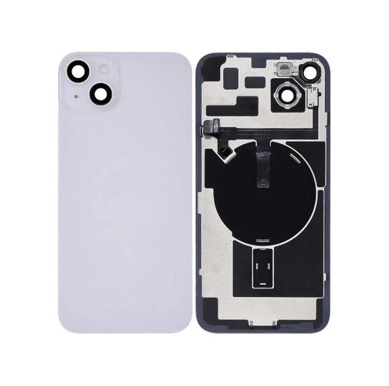 Complete achterkant met wireless charging voor iPhone 14 paars (A-grade)