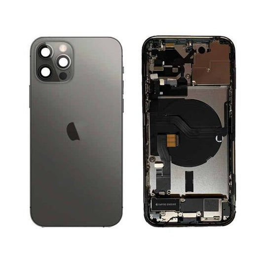 Complete achterkant behuizing met smallparts voor iPhone 12 Pro Grafiet gebruikt A-Grade