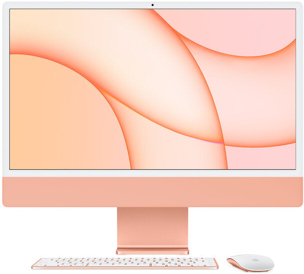iMac 24-inch M1 | 8-C CPU | 8-C GPU | 256GB SSD | 8GB | 4 poorten | QWERTY NL met Touch-ID | Oranje