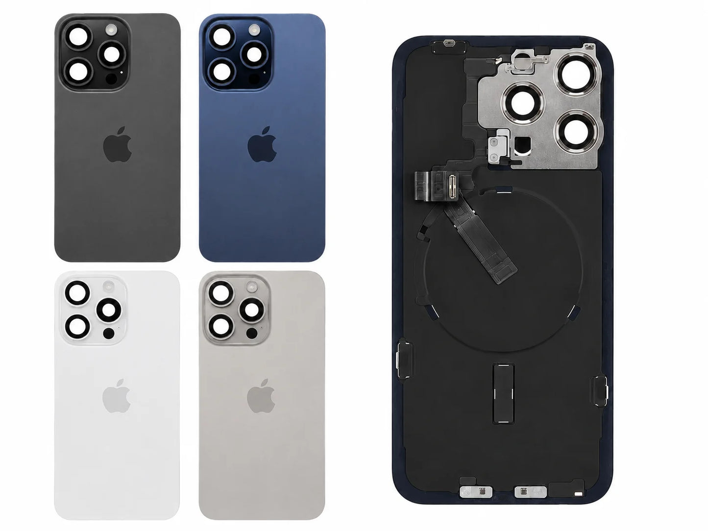 Pulled achterkant met wireless charging voor iPhone 15 Pro Max