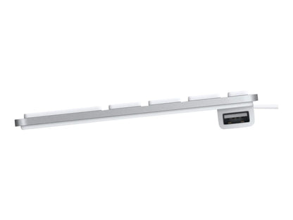 Apple bedraad toetsenbord A1243 QWERTZ DE zijaanzicht met USB-poorten