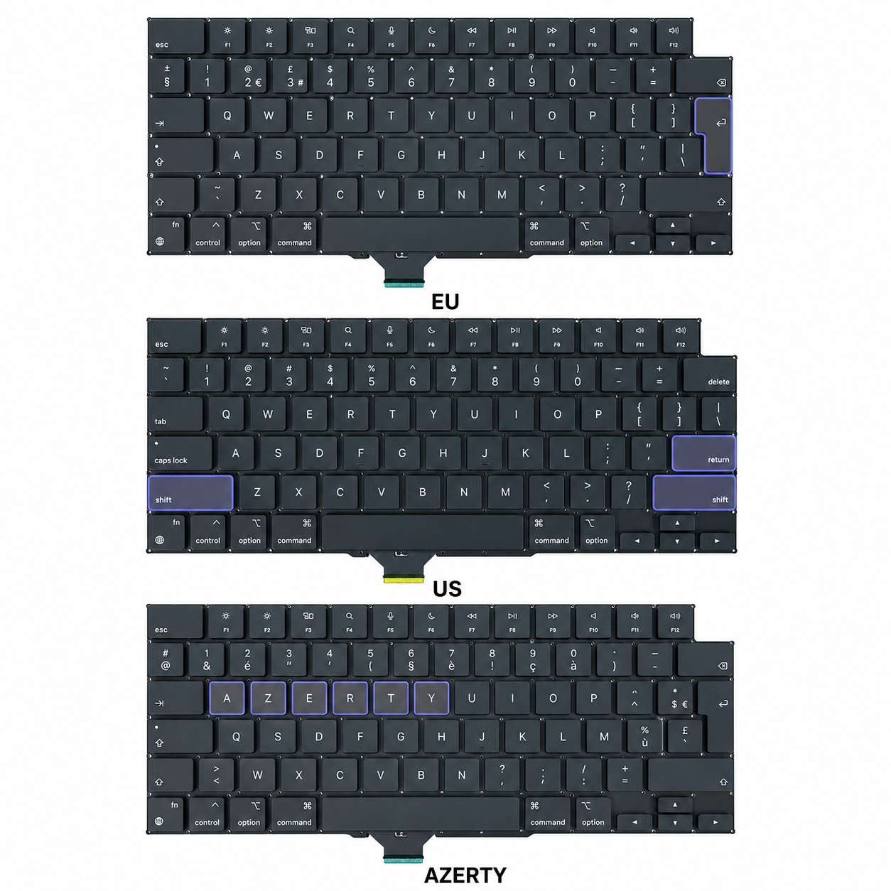 Keyboard / toetsenbord voor MacBook Pro 14-inch A2442 en 16-inch A2485