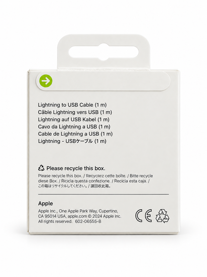 Apple Lightning naar USB-A kabel 1 meter MUQW3ZM/A - Nieuw in originele verpakking