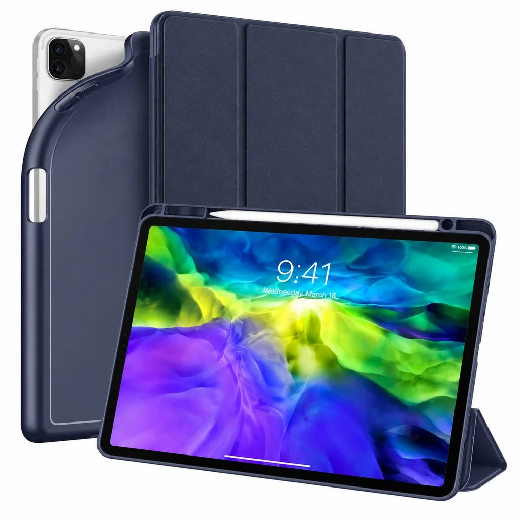Dux Ducis OSOM Series Case met Apple Pencil houder iPad Pro 11-inch 2018 en 2020 Donker Blauw