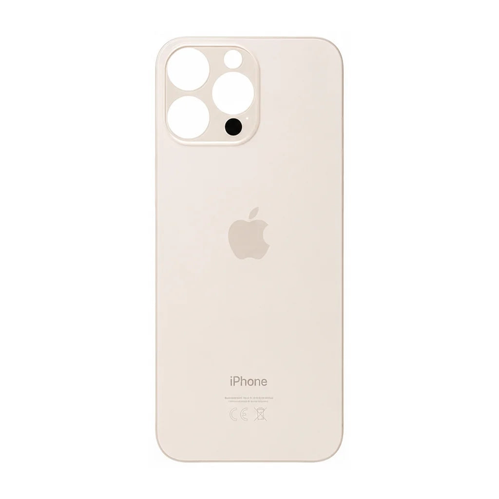 Glazen achterkant / back cover glas voor Apple iPhone 14 Pro Max space zwart goud