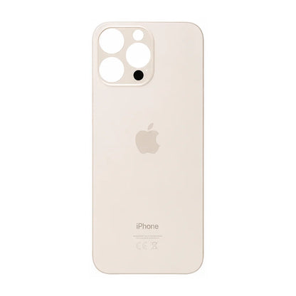 Glazen achterkant / back cover glas voor Apple iPhone 14 Pro Max space zwart goud