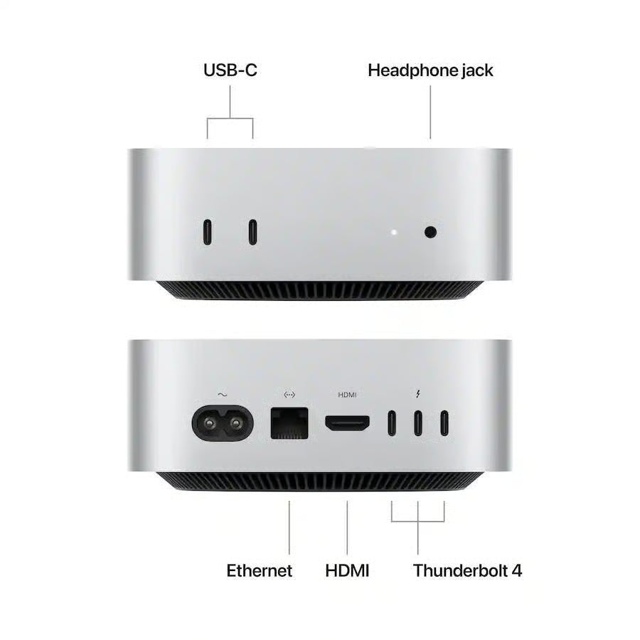 Mac mini M4 (2024) 24GB 256GB zilver A-Grade refurbished - foto 2