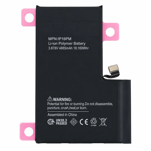 Premium accu / batterij voor de iPhone 16 Pro Max (4685mAh)
