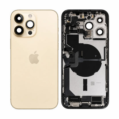 Pulled achterkant behuizing compleet met small parts voor iPhone 14 Pro Max goud
