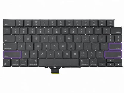 Keyboard / toetsenbord voor MacBook Pro 14-inch A2442 | A2779 | A2992 | A2918 | A3112 | A3401 | A3185 | A3434 | A3426 | A3427 16-inch A2485 | A2780 | A2991 | A3403 | A3186 | A3428 | A3429