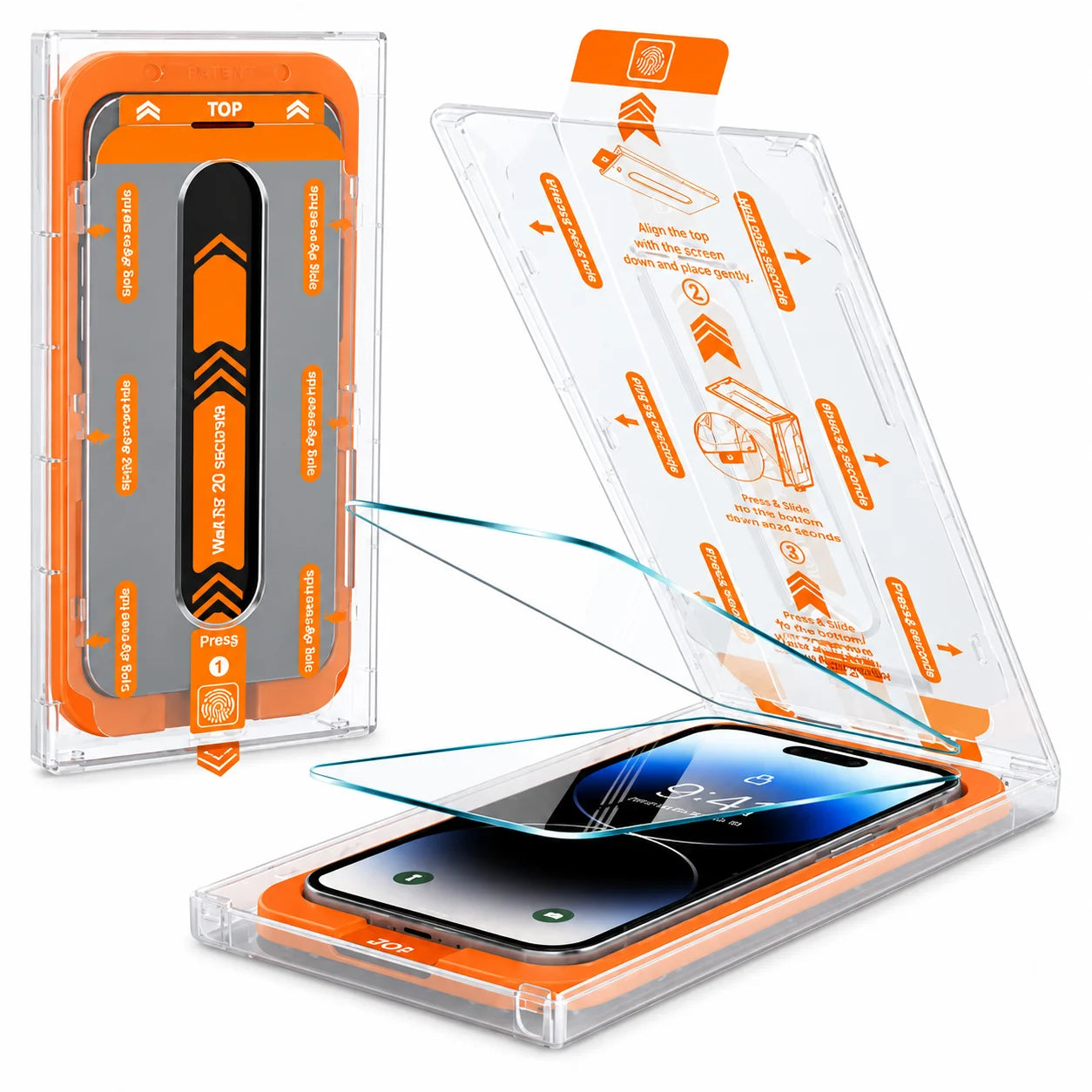 Stofvrije screen protector bescherm glas met installatiekit voor iPhone 12 | 12 Pro  - 9H gehard glas