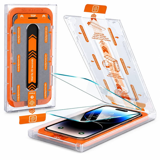 Stofvrije screen protector bescherm glas met installatiekit voor iPhone 16 Plus - 9H gehard glas
