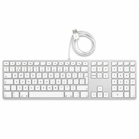 Bedraad Apple keyboard / toetsenbord met numeriek gedeelte QWERTY - gebruikt, A-grade (1)