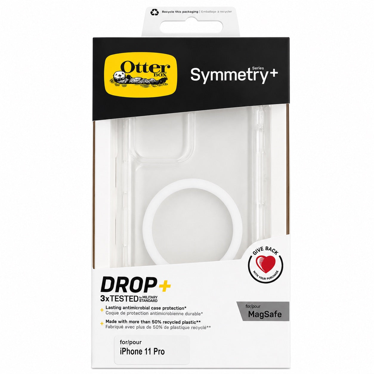 Otterbox Symmetry Series case met Magsafe voor Apple iPhone 11 Pro Transparant
