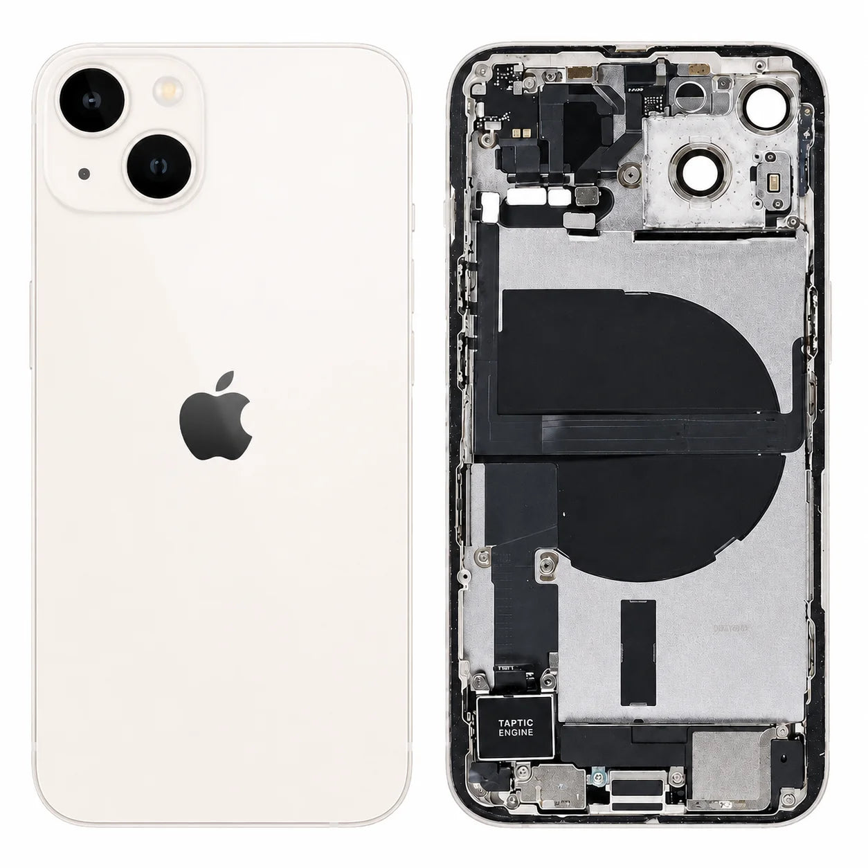 Pulled achterkant behuizing met small parts voor iPhone 13
