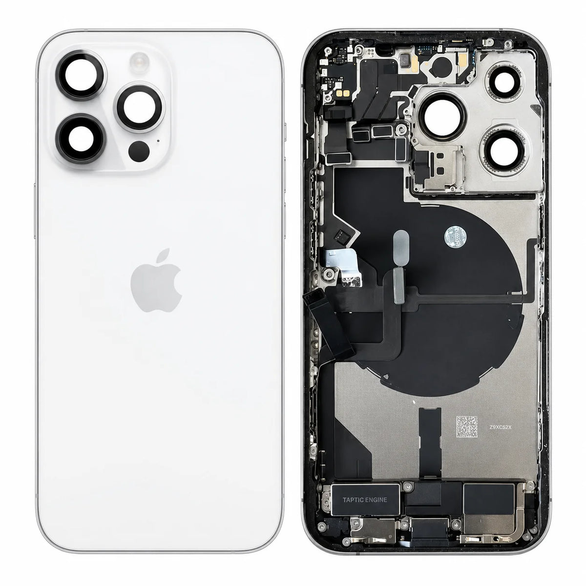 Pulled achterkant behuizing iPhone 14 Pro - Zilver