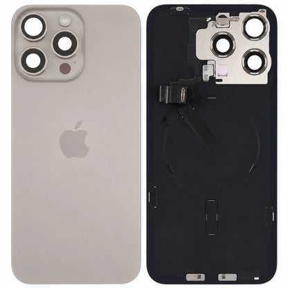 Pulled achterkant met wireless charging voor iPhone 15 Pro - Naturel Titanium