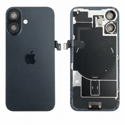 Originele Pulled achterkant met wireless charging voor iPhone 16 C-Grade Zwart