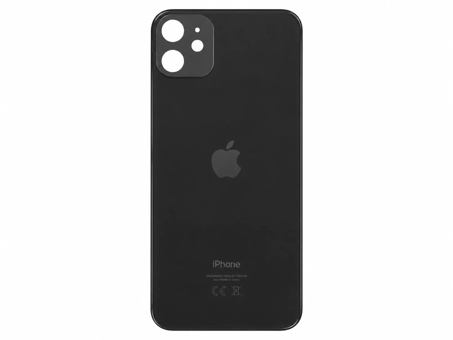 Glazen achterkant iPhone 11 zwart
