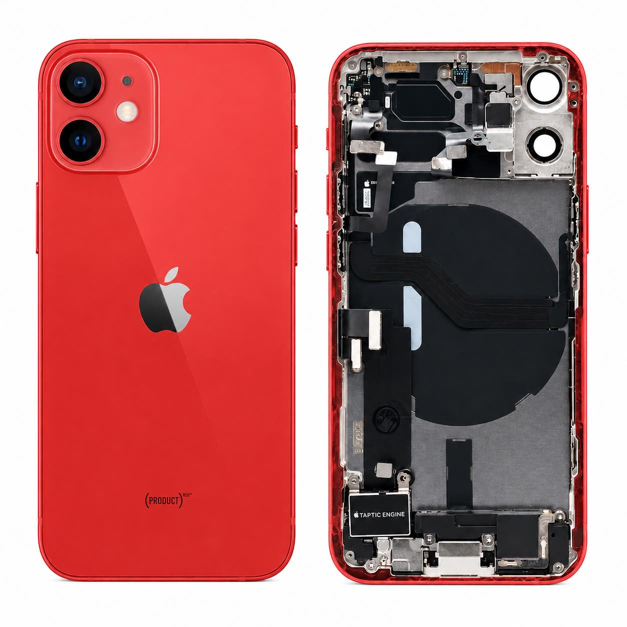 Complete achterkant iPhone 12 mini rood