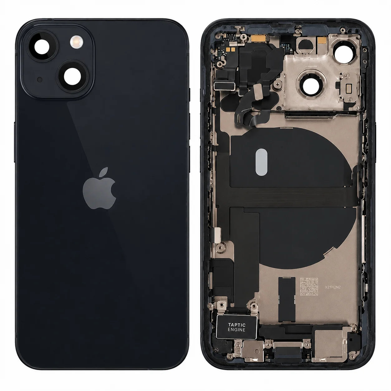 iphone-13-mini-rear-met-frame-en-smallparts-middernacht-zwart