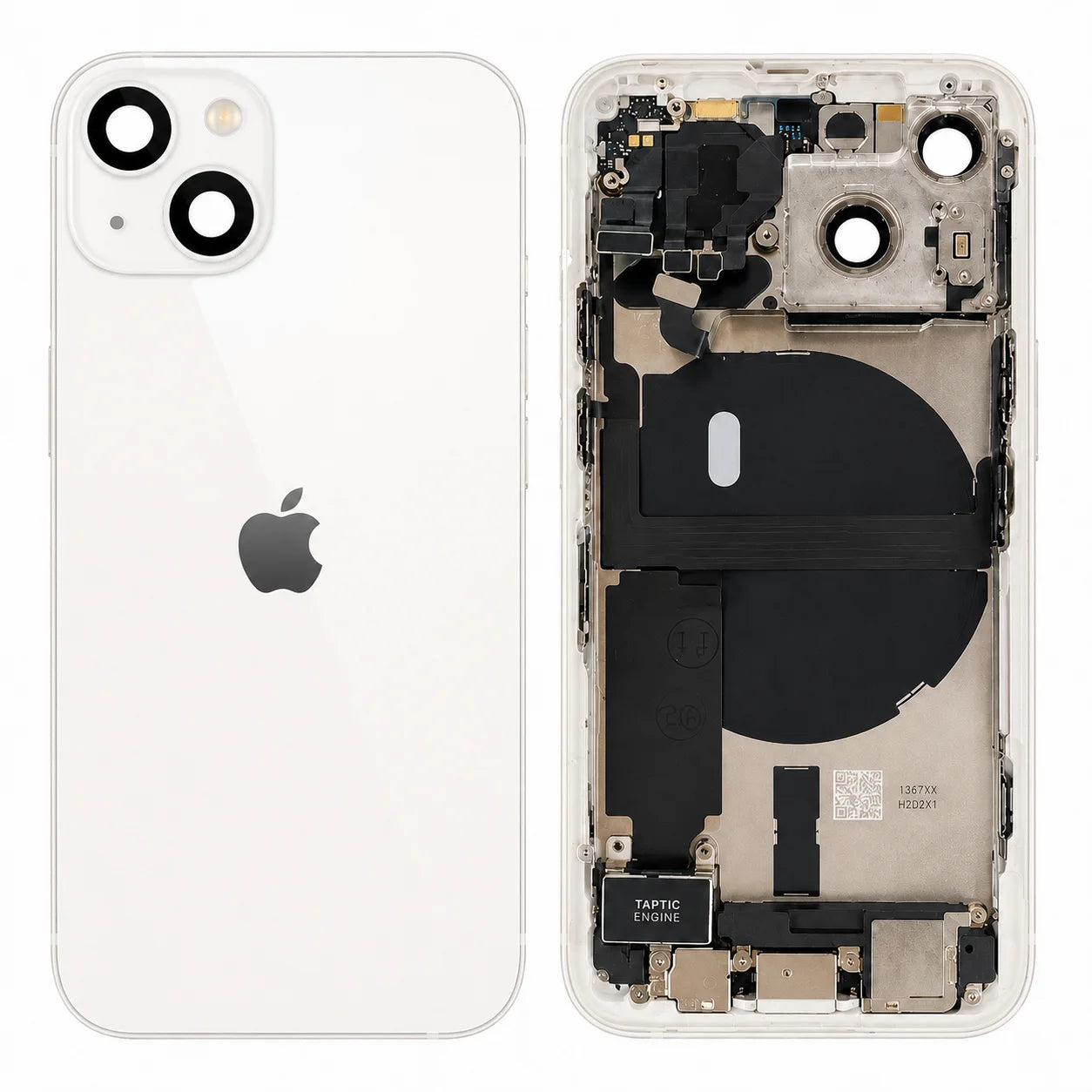 iphone-13-mini-rear-met-frame-en-smallparts-sterrenlicht-wit