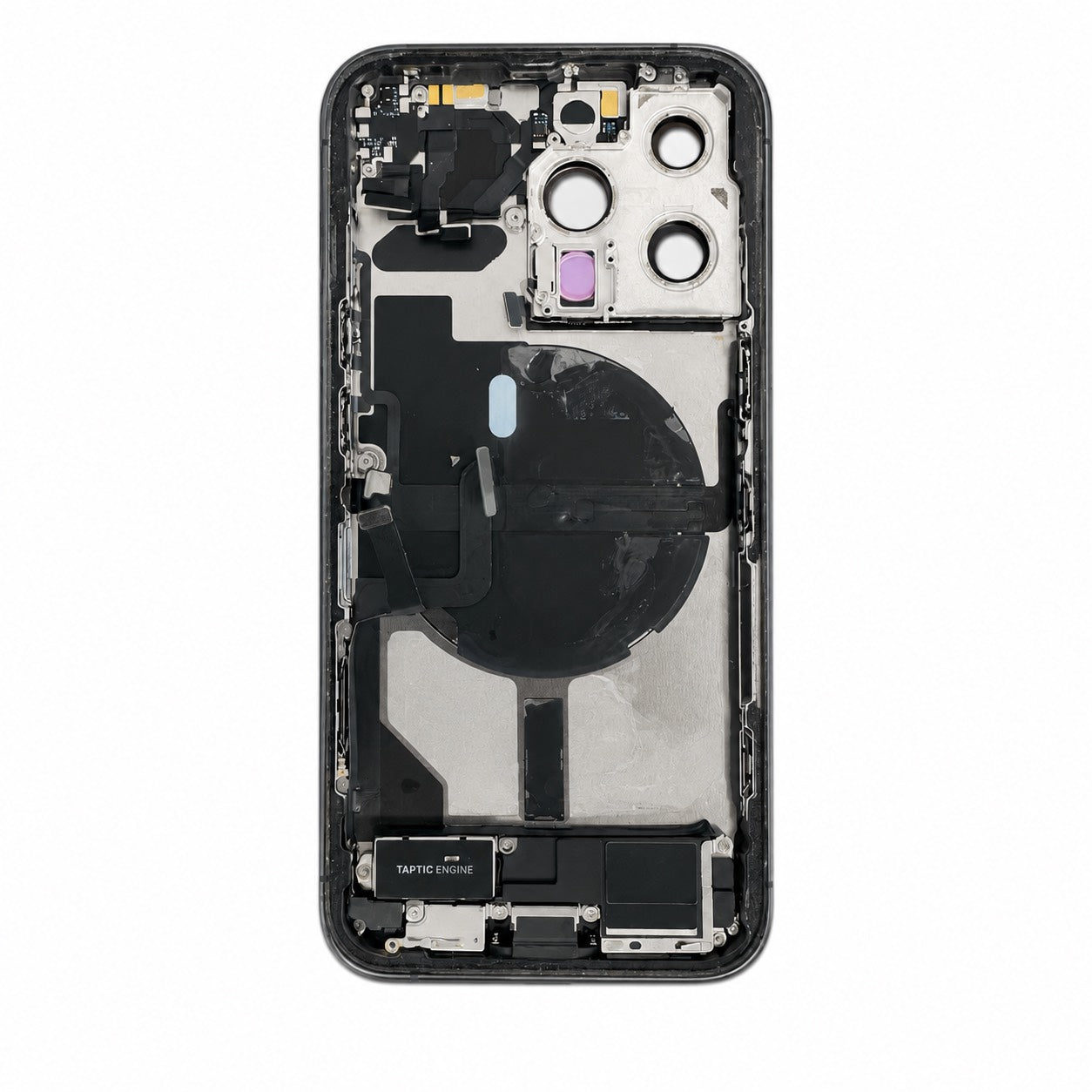 Originele pulled achterkant met smallparts voor iPhone 13 Pro in grafiet, C-Grade, detailfoto
