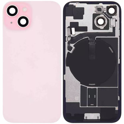 Originele pulled achterkant met wireless charging voor iPhone 15 Plus roze
